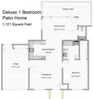Deluxe One Bedroom Patio Home
