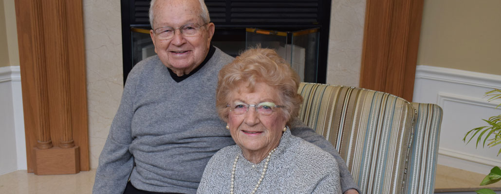 senior couple looking for care