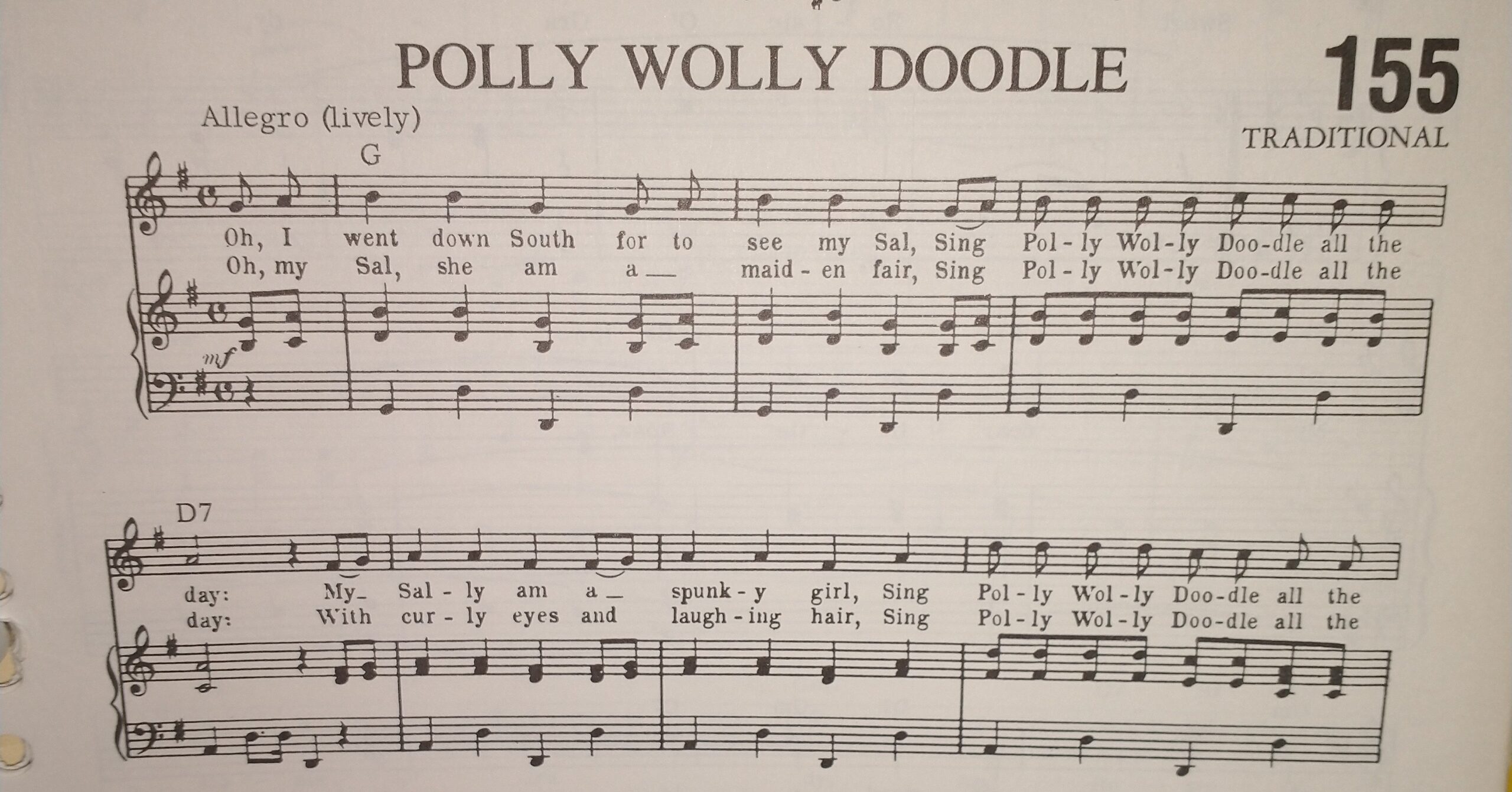 Polly Wolly Doodle sheet music