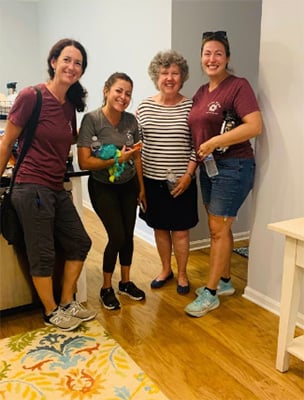 Songbird Transitions team members Susan, Jackie and Tabi with Mary Ellen and Dan