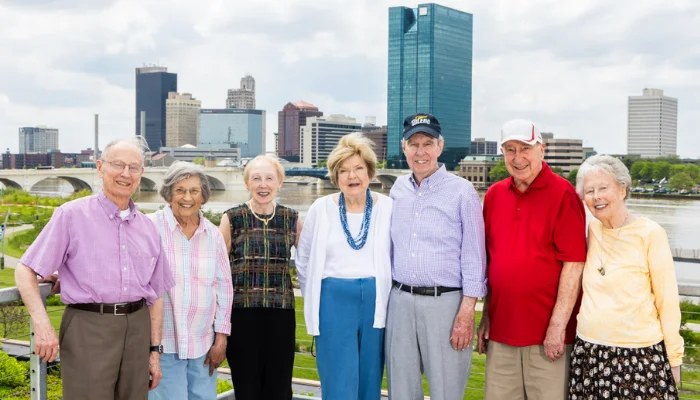 Residents enjoying an outing to the city in Toledo