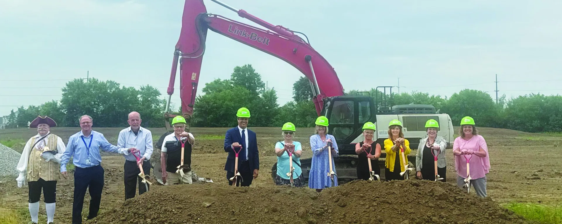 Groundbreaking ceremony with residents and staff at Otterbein Sunset Village