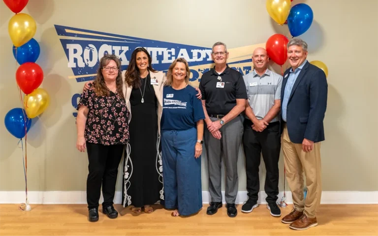 Otterbein Rock Steady Boxing Gym Grand Opening group shot of team members