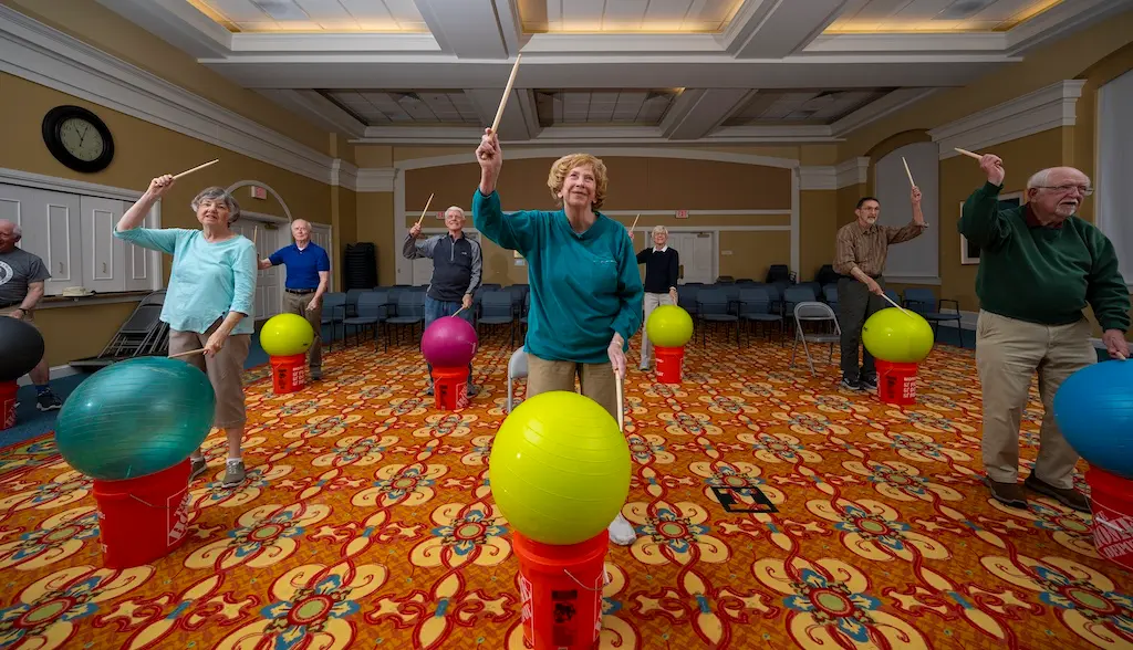 Exercise class at Otterbeiin Granville