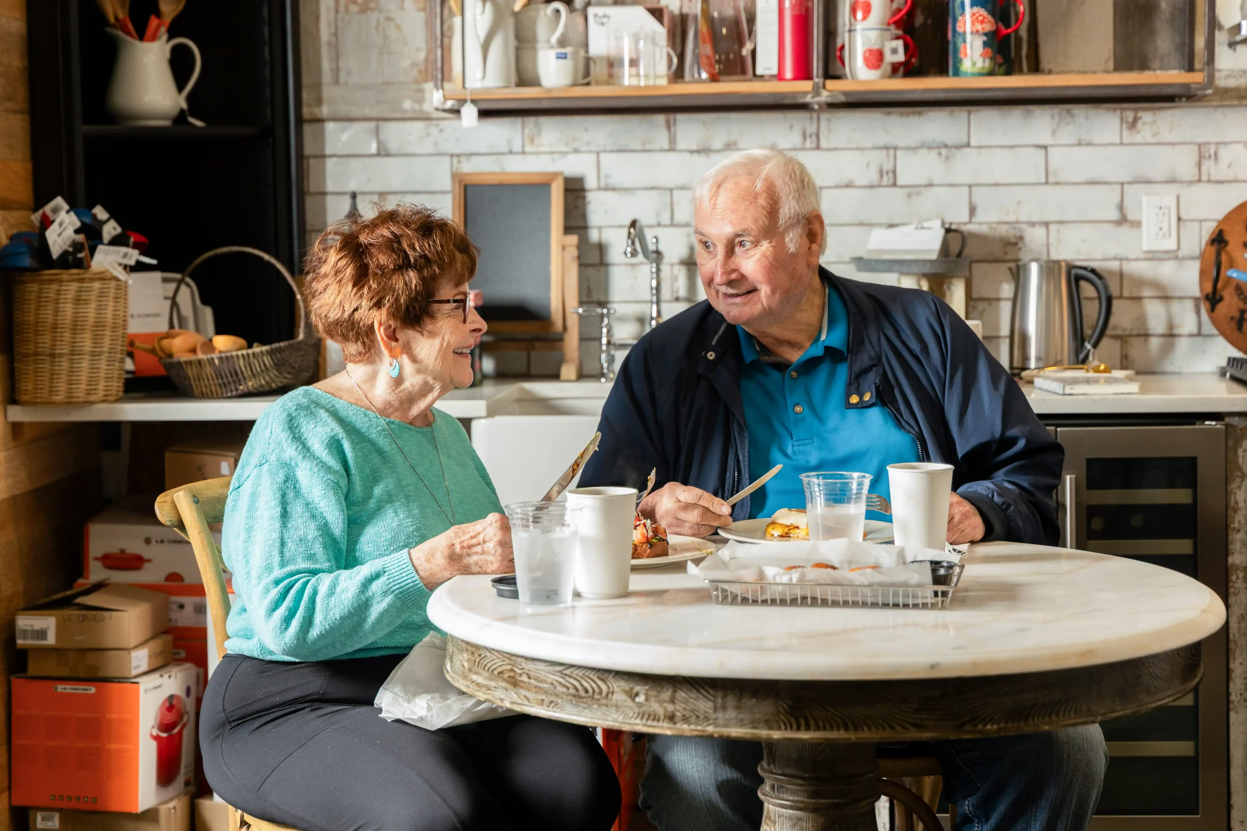 Otterbein Marblehead couple eating